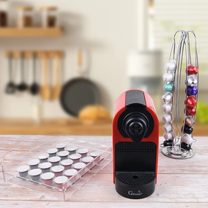 Plateau de remplissage <span class=keywords><strong>Nespresso</strong></span> en aluminium de 37 mm à 20 trous pour capsules <span class=keywords><strong>Nespresso</strong></span> pour presse manuelle Foard, remplissage de poudre de café - Product Image 5