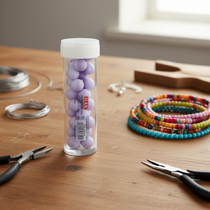 Perline Ilan Abalorio 10Cm Macaron Lavanda per la creazione di gioielli - Product Image 2