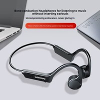 Meilleure Offre Nouveau Casque à Conduction Osseuse Lenovo X4 Écouteurs Sportifs Sans Fil Stéréo pour la Course à Pied Conduction Aérienne Intra-auriculaire