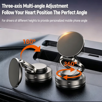 Support de téléphone portable portable, support de téléphone à ventouse réglable à 360°, support magnétique à ventouse double face pour voitures et salles de sport