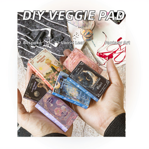 100 feuilles/paquet feuilles mobiles légumes livre de poche fantaisie musée série bricolage manuel bloc-notes décoration fond - Product Image 2