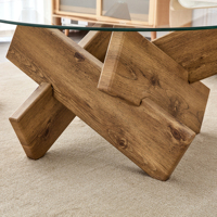 Table basse en verre de design scandinave moderne de qualité pour le salon, meubles de maison