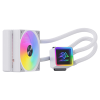 SNOWMAN 120mm RGB AIO Liquide CPU Refroidisseur Système De Refroidissement Par Eau Radiateur Compact pour PC Gaming Silencieux PWM Ventilateur 12V LED Radiateur Ventilateur
