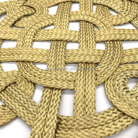 Napperons de Passementerie en gros d'usine, napperon de corde de noeud chinois fait à la main, tapis de fleur de tissage de noeud chinois