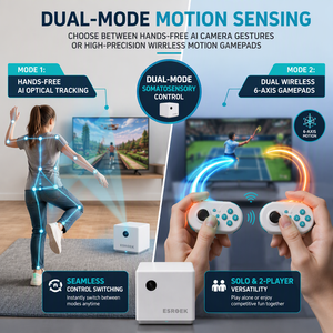 ESROEK EK02 AI Camera TV <strong>Game</strong> Console Motion Sensing System Dual Wireless Gamepads 4K Output 40+ Sports <strong>Games</strong> Built In - Product Image 3