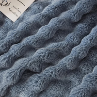 Plaid en fausse fourrure pour canapé, couverture moelleuse et épaisse en peluche à bulles, couverture surdimensionnée chaude et douce pour le camping et les voyages, gris
