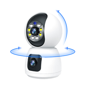 Tốt nhất người bán nhà an ninh mạng <span class=keywords><strong>IP</strong></span> Máy ảnh ống kính kép 1080p không dây 2 chiều âm thanh 360 độ Pan-Tilt máy ảnh trong nhà CMOS cảm biến - Product Image 2