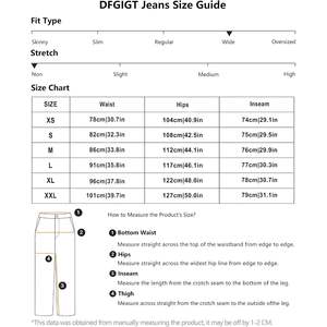 2025 hommes Vintage hip-hop jambe droite Baggy jean délavé Denim pantalon tricoté Technique Y2k patineur coupe ample pour l'hiver - Product Image 2