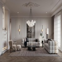 Ensemble de canapé et table basse en cuir avec cadre en bois massif de style moderne et luxueux, couleur personnalisée, pour le salon
