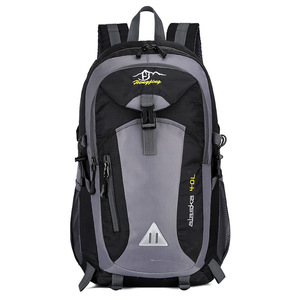 Large Capacity 40L Sports Outdoor Waterproof BackBags Men Women New Letter Pattern Fashionable Polyester Lining for School - Product Image 1