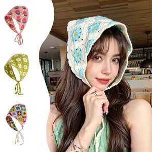 BELLEWORLD Bandana a Maglia all'Uncinetto alla Moda, Sciarpa Triangolare Floreale, Turbante, Fasce <span class=keywords><strong>per</strong></span> Capelli <span class=keywords><strong>per</strong></span> Ragazze, Accessori <span class=keywords><strong>per</strong></span> Capelli - Product Image 2
