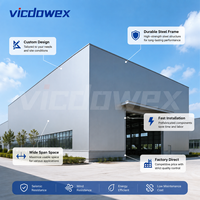 VICDOWEX Bâtiment à structure en acier à grande portée pour usine industrielle, atelier, entrepôt et hangar avec garantie de 5 ans
