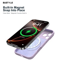 Étui de téléphone magnétique en silicone liquide avec couverture complète de l'appareil photo, doublure en microfibre pour la vente en gros, la vente au détail et B2B OEM/ODM