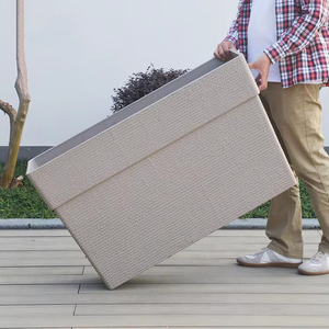 Jardinières rectangulaires en plastique léger, grandes, <span class=keywords><strong>pour</strong></span> l'extérieur, en résine écologique, durables, de haute qualité, pots à fleurs - Product Image 4