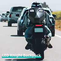 Bolsa impermeable de carcasa dura para montar a precio barato, publicidad, pantalla interactiva programable, luces RGB, mochila led