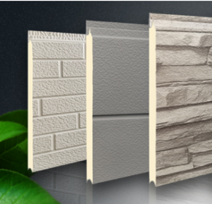 Panneaux isolants muraux en métal sculpté de 25mm Panneaux de revêtement extérieur en <span class=keywords><strong>polyuréthane</strong></span> avec isolation pour la construction de maisons - Product Image 1