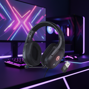 <span class=keywords><strong>Casque</strong></span> de jeu sans fil ZFX/ODM/OEM 2.4G+BT avec dongle, microphone enfichable, son virtuel 7.1 - Product Image 1