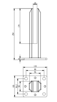 Balustrade de piscine moderne en verre trempé sans cadre en acier inoxydable, avec embout réglable en hauteur, installation facile DIY pour balcon
