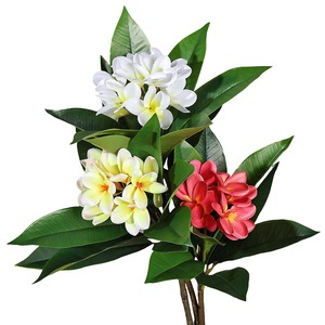 Flor Artificial de Frangipani Meng Jie, Tallo Único, Blanca y Amarilla, de Plástico, para Decoración del Hogar, Sala de Estar, Accesorios para Bodas - Product Image 5