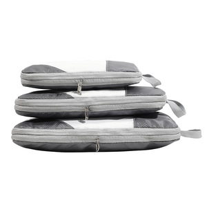 Travel <b>Compression</b> Storage <b>Bag</b> Set Rectangle Black Gray Navy Blue Clothing Organizer For Trip Portable Travel Packing <b>Bags</b> - Product Image 5