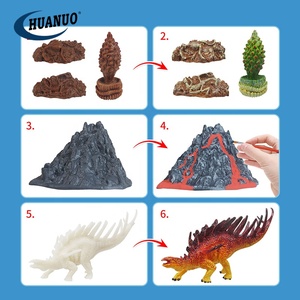 Bambini educativi 42 pz modelli di dinosauri giocattoli di pittura <span class=keywords><strong>albero</strong></span> vulcanico pietre fai da te modello di colore <span class=keywords><strong>disegno</strong></span> - Product Image 6