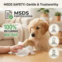 Vente en gros de 80 lingettes nettoyantes douces pour animaux de compagnie avec fonction désodorisante pour les pattes et usage général, emballage à étiquette privée, prêt à être expédié