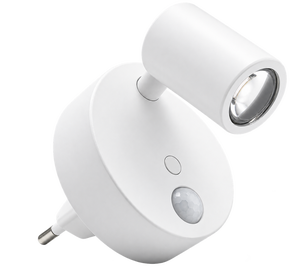 <b>Motion</b> <b>Sensor</b> <b>LED</b> Night <b>Light</b> Plug in Dimmable 2700K Warm White 360° Rotatable Wall Lamp for Bedroom Hallway - Product Image 1