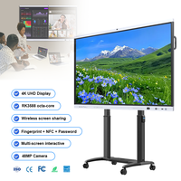 Tableau blanc interactif intelligent 4K UHD de 65, 75, 86 pouces avec chipset Android 15/16 3576 et fonction IA pour l'éducation scolaire