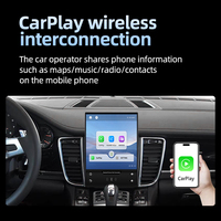 Lecteur DVD de voiture 10.4/12.1 pouces, CarPlay, Android Auto, écran de voiture, radio, Bluetooth, GPS, navigateur GPS pour Porsche Panamera 10-16