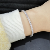 Bracelet de chaîne de tennis en diamant personnalisé en or jaune 10K 14K Bracelets de bijoux en diamant cultivés en laboratoire pour femmes