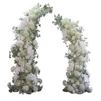 Nouvelle Arche de Mariage en Fer Forgé, Support Floral en Forme d'Étoile, Décoration de Fond Artistique Floral Extérieur en Forme de Corne de Bœuf