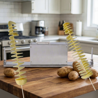 Machine à découper les pommes de terre en spirale électrique en acier inoxydable commercial 110V 220V, fournie par l'usine