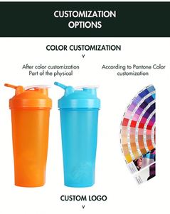 Bouteille de protéines personnalisée sans BPA en PP de qualité alimentaire 8oz/10oz/12oz/16oz/20oz Premium pour la gym, couleurs Pantone personnalisées, anti-fuite - Product Image 2