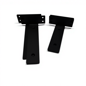 Supports d'étagères flottants robustes, industriels, modernes et portables, 8 pouces, en bambou noir, supports en L, étagères, support DIY - Product Image 3