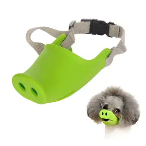 High Quality Silicone Material Pig Shape Dog Anti Bite Mouth Covers Anti-Called Muzzle Pet Masks for Pet Small Animal