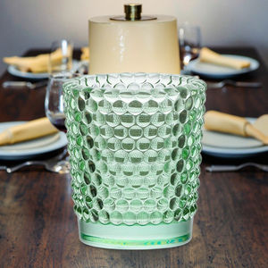 Bougeoir à photophore en verre texturé Hobnail coloré, design d'inspiration vintage. Idéal pour l'affichage Tealight, l'ambiance de la maison - Product Image 5