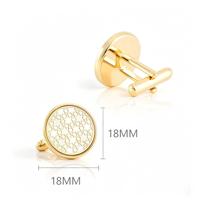 Boutons de manchette minimalistes à motif hexagonal plaqués or, bijoux de chemise pour homme, cadeau d'affaires pour cadre, vente en gros