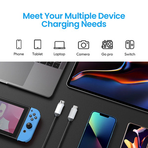 Mới Đến Matte Bện 27W 65W 100W Loại C Để C Dòng Dữ Liệu 2 Trong 1 Tùy Chỉnh Nhanh Chóng Sạc Cáp Cho Điện Thoại Di Động - Product Image 3