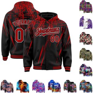 Custom Varsity Hoodie <b>Jacket</b> Graffiti Pattern Baseball Letterman Bomber Coat Men's Autumn Breathable Cotton Blend S-5XL - Product Image 4