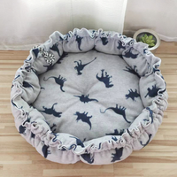 Lit pour animaux domestiques 2 en 1, lavable, rond, pour chiens et chats, nid en peluche, écureuil, vente en gros, collection
