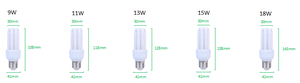 Ev Aydınlatması Mini Enerji Tasarruflu 9w Cfl Ampul 3u 15 Watt Ampul Cfl - Product Image 2