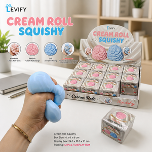 Jouet Squishy en forme de rouleau de crème, à récupération lente, anti-stress, doux à presser, sûr et non toxique, <span class=keywords><strong>pour</strong></span> enfants et adultes, idéal comme cadeau de fête - Product Image 3