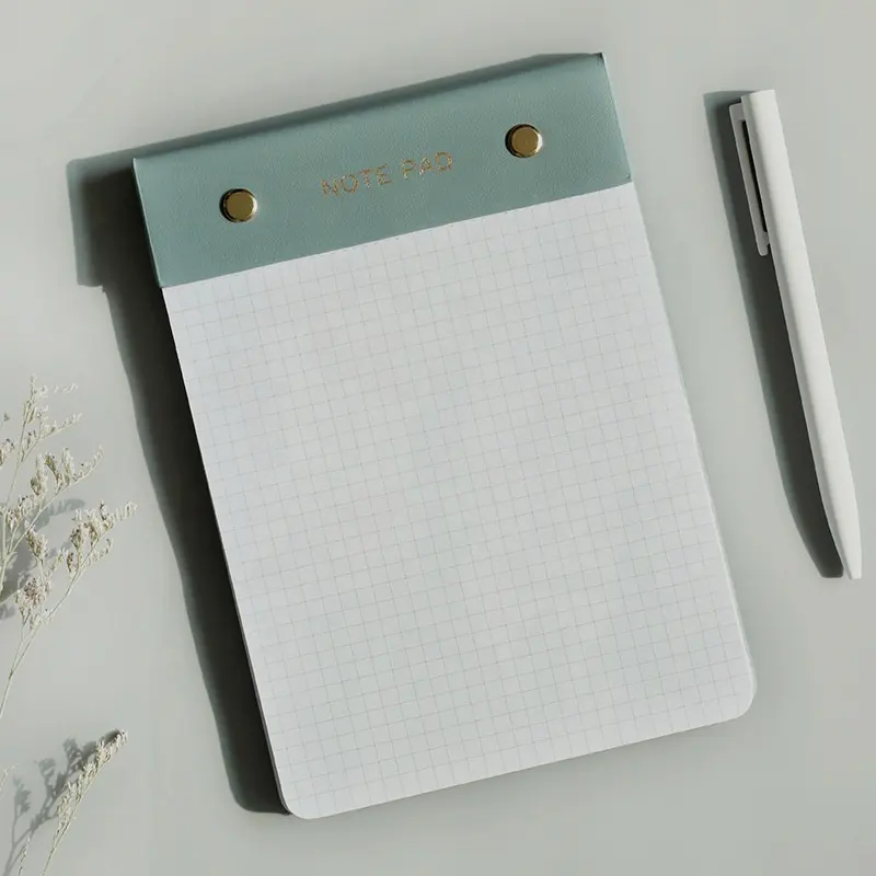 Benutzer definiertes Logo Leder Top Abreißen Business Shooting Paper Notepad Lebensmittel geschäft Wöchentlich Magnetisch To Do Liste Student Office Weeky Goals