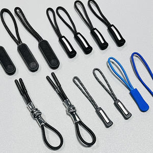 नए पहुंचे कस्टम लोगो जिपर सामान काले ज़िप पल्लर रस्सी बैग कॉर्ड प्लास्टिक सस्ते स्ट्रिंग ज़िप स्लाइडर नए रबर पी - Product Image 4