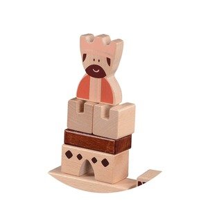 62 PCS Bois de Hêtre "Château Médiéval" Jouets Éducatifs pour Enfants pour Bloc de Ville en Bois Naturel - Product Image 5