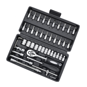 Juego de Llaves de Tubo de 46 Piezas, Juego de Herramientas de Reparación con Llave de Trinquete Rápida, Puntas de Destornillador y Barras de Extensión - Product Image 5