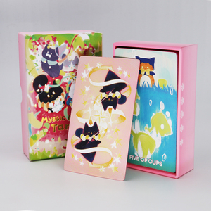 Cartas del Tarot de Adivinación Predictiva, Baraja de Tarot con Temática de Gatos de Fantasía, Esquinas Redondeadas, Cartas de Juego de Doble Cara - Product Image 4