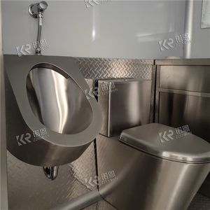 รถพ่วงห้องน้ำสแตนเลสสตีลหรูหราแบบ 2 สถานี สไตล์ดูไบ พร้อมขาย ห้องน้ำเคลื่อนที่ - Product Image 5