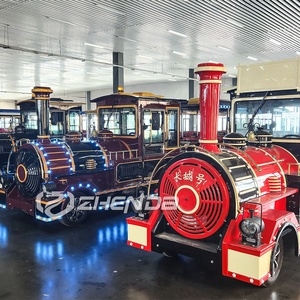รถไฟฟ้าในสวนสนุก สถานที่ท่องเที่ยว รถไฟไร้รางแบบใช้แบตเตอรี่ รถเที่ยวชมสถานที่แบบคลาสสิก - Product Image 3