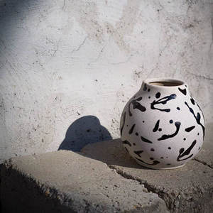 Modern Minimalist Versatile <strong>Zebra</strong> Stripes <strong>Vase</strong> Ceramic Decorative Dining Table Ornaments Ceramic &amp; Porcelain Floor <strong>Vase</strong> - Product Image 1